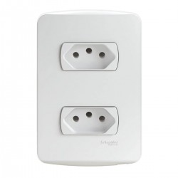 CONJ MILUZ C/P 4X2 2 TOMADAS 10A S3B60440 CF 1