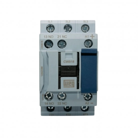 CONTATOR TRIP.WEG AZUL CWB12.11 12A 220VCA 50/60HZ PC 1
