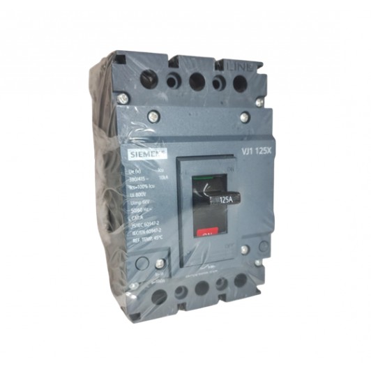 DISJ CX MOLD SIEMENS 3VJ10 125A 380V FIX/FIX 10KA PC 1