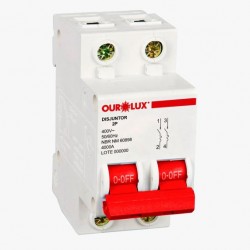 DISJUNTOR BIPOLAR DIN OUROLUX C  80A 6KA CF 1