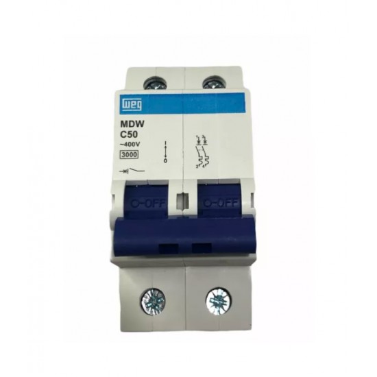 DISJUNTOR BIPOLAR DIN WEG C  50A CF 1