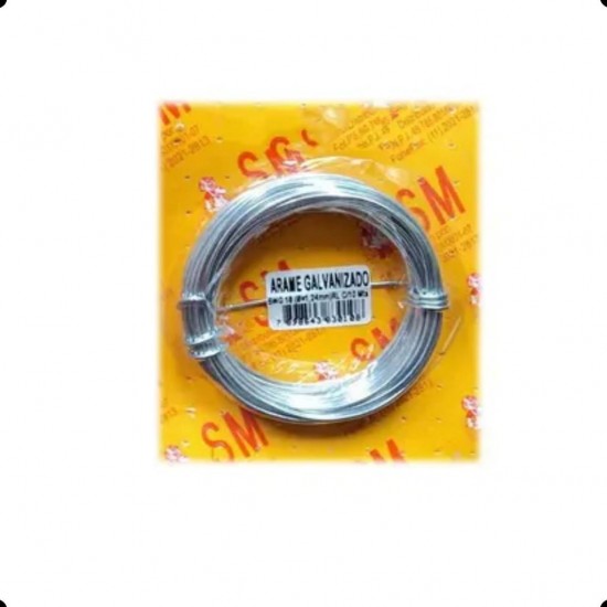 ARAME GALVANIZADO C/10 MTS ENCARTELADO BWG 22 CART 1