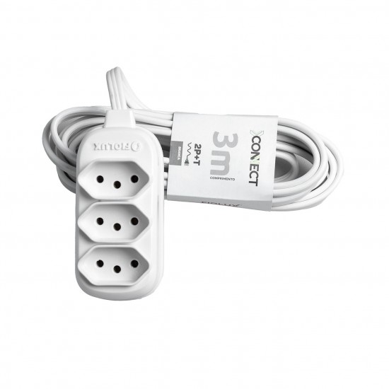 EXTENSAO FIOLUX CONNECT PLUS 3T 2P+T 20A 3M BR PC 1