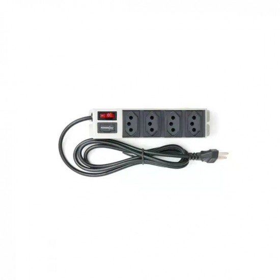 FILTRO L MULTICRAFT CHAPA 4 TOMADAS BIV 1MT PC 1