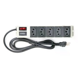 FILTRO L MULTICRAFT CHAPA 5 TOMADAS BIV 1MT PC 1