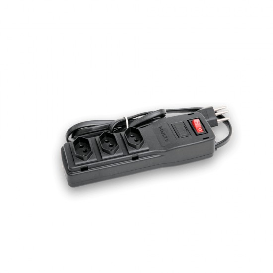 FILTRO L MULTICRAFT PVC 3 TOMADAS PT BIV 1MT PC 1