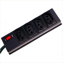 FILTRO LINHA CTC PVC 4 TOMADAS BIV 1MT PC 1