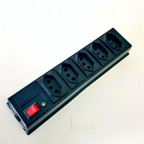FILTRO LINHA CTC PVC 5 TOMADAS BIV 1MT PC 1
