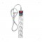 FILTRO LINHA C/DPS CLAMPER 5 TOM 12KA TRANSP 1MT PC 1