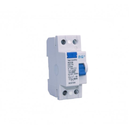INTERRUPTOR DR FUGA JNG 2P  80A/300MA CF 1