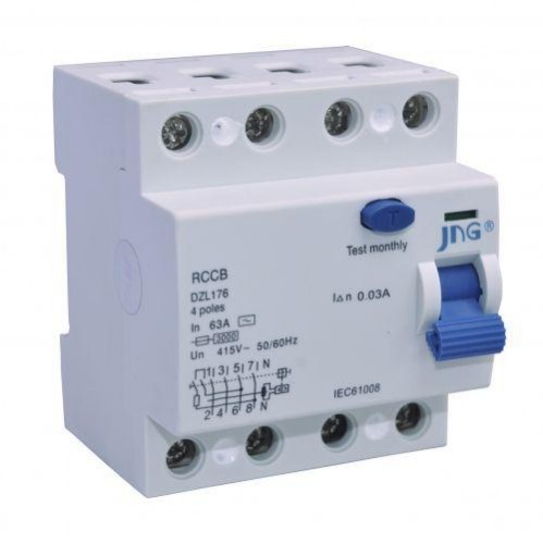 INTERRUPTOR DR FUGA JNG 4P 100A/030MA CF 1