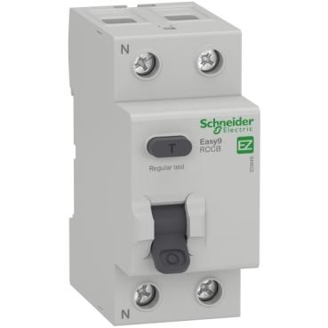 INTERRUPTOR DR FUGA SCHNEIDER EASY9 2P 80A/30MA CF 1