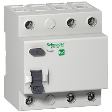 INTERRUPTOR DR FUGA SCHNEIDER EASY9 3P 63A/30MA CF 1