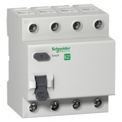 INTERRUPTOR DR FUGA SCHNEIDER EASY9 4P 25A/30MA CF 1