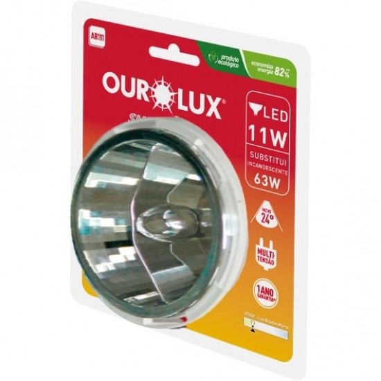 LAMP.AR 111 LED OUROLUX 11,0W GU10 2700K BIV 24G PC 1