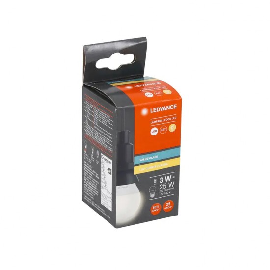 LAMP.BOLINHA LED LEDVANCE 3,0W 2700K PC 1
