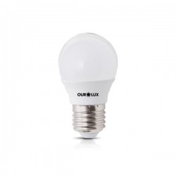 LAMP.BOLINHA LED OUROLUX E27 4,0W BIV 6500K PC 1
