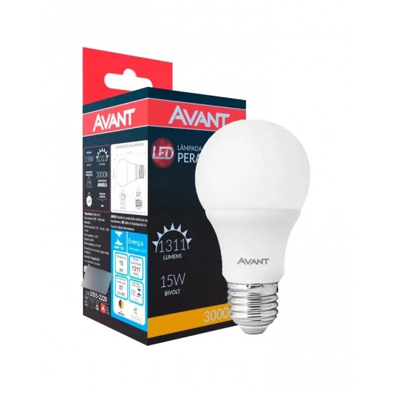 LAMP.BULBO LED AVANT  15W 3000K 1300LM PC 1