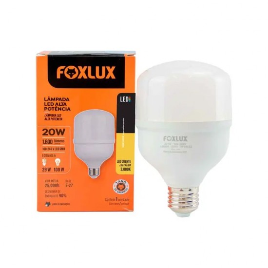 LAMP.BULBO LED FOXLUX  20W 3000K 1600LM PC 1