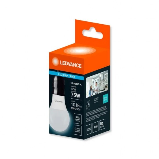 LAMP.BULBO LED LEDVANCE 12W 6500K 1018LM PC 1