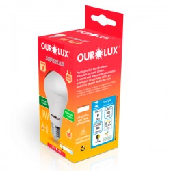 LAMP.BULBO LED OUROLUX   9W BIV 3000K CX 20036 PC 1