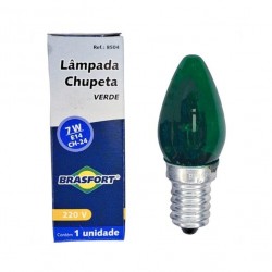 LAMP.CHUPETA BRASFORT 7 X 220V VERDE PC 1