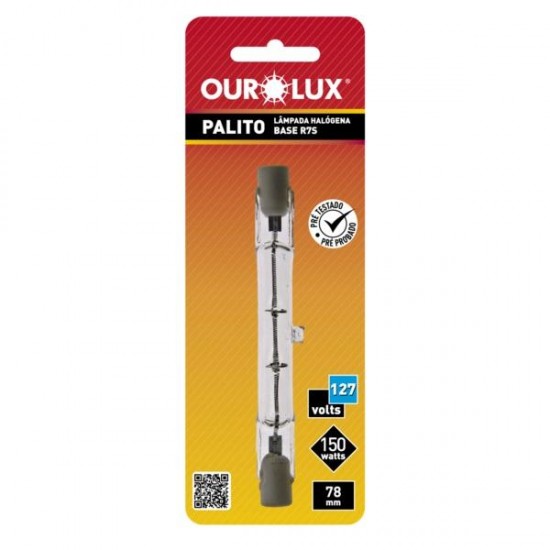 LAMP.HALOGENA OUROLUX  150WX127V  78MM R7S PC 1