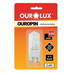 LAMP.HALOGENA OUROPIN G9 CLARA 20WX220V PC 1