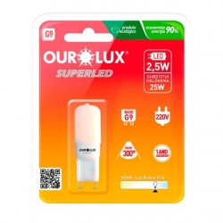 LAMP.HALOPIN OUROLUX LED G9 FOSCA 2,5W 6500K 220V PC 1