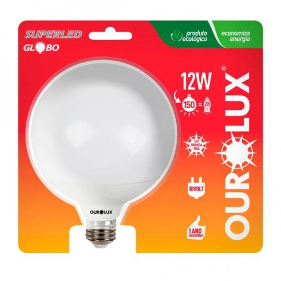 LAMP.LED OUROLUX GLOBO 12W 6500K 20420 PC 1