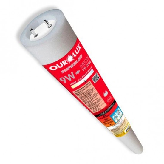 LAMP.TUBOLED GLASS DRIVE INTEG T5  9W 4000K OUROLU PC 1