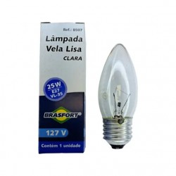 LAMP.VELA LISA BRASFORT E27 25X127V CL PC 1
