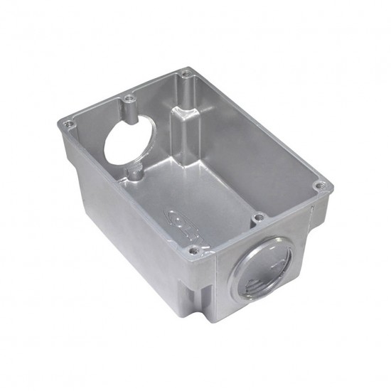 LINHA PISO OLIVO CX DE ALUMINIO 4X2 2FUROS 3/4 BX PC 1