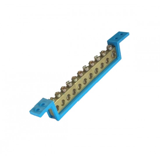 BARRAMENTO STECK NEUTRO 11 AZUL 36/48 DIN SBN11 PC 1