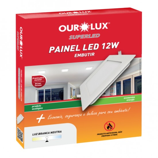 LUMIN LED ALUM OUROLUX EMB QUAD 12W 4000K 167MM PC 1