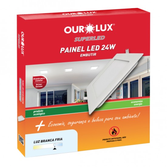 LUMIN LED ALUM OUROLUX EMB QUAD 24W 2700K 295MM PC 1