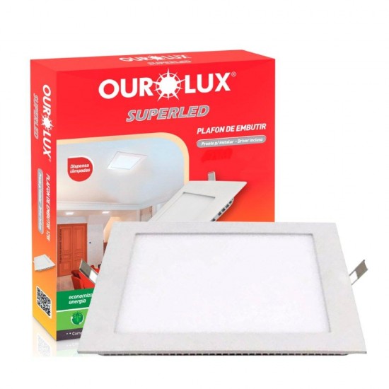 LUMIN LED ALUM OUROLUX EMB QUAD 24W 6500K 295MM PC 1