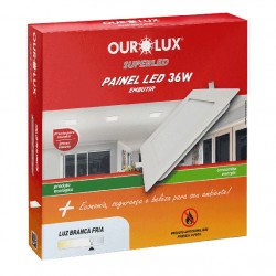 LUMIN LED ALUM OUROLUX EMB QUAD 36W 2700K 400MM PC 1