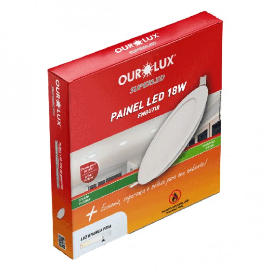 LUMIN LED ALUM OUROLUX EMB RED  18W 4000K 223MM PC 1