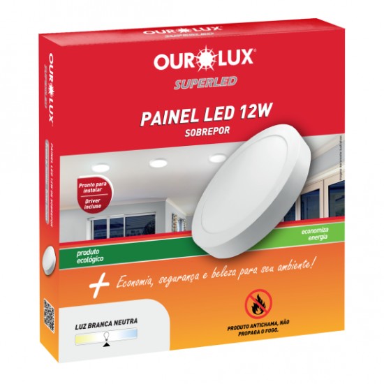 LUMIN LED ALUM OUROLUX SOB RED  12W 6500K 163MM PC 1