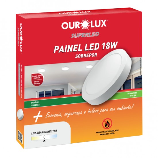 LUMIN LED ALUM OUROLUX SOB RED  18W 6500K 218MM PC 1