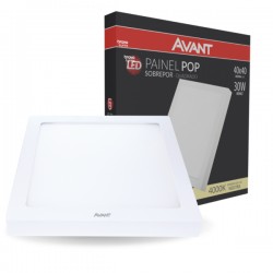 LUMIN.LED AVANT SOB QUADRADO 30W 4000K 40X40CM PC 1