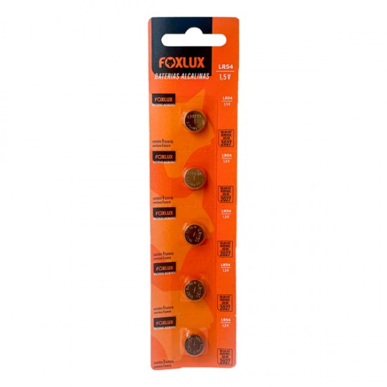 BATERIA FOXLUX ALCALINA 1,5V LR54/1130 C/5 CF 1