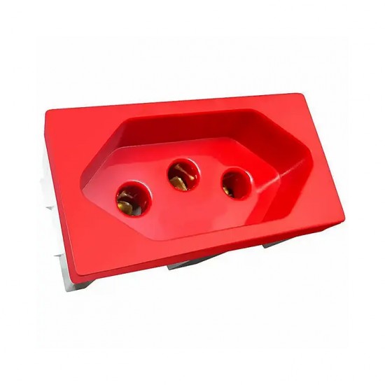 MODULO BLUX HOME VERMEL 1 TOMADA 2P+T 20A 10379-9 PC 1