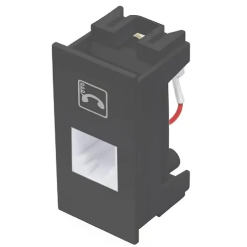 MODULO HABITAT BLACK 1 TOM RJ11 4 VIAS 4039 PC 1