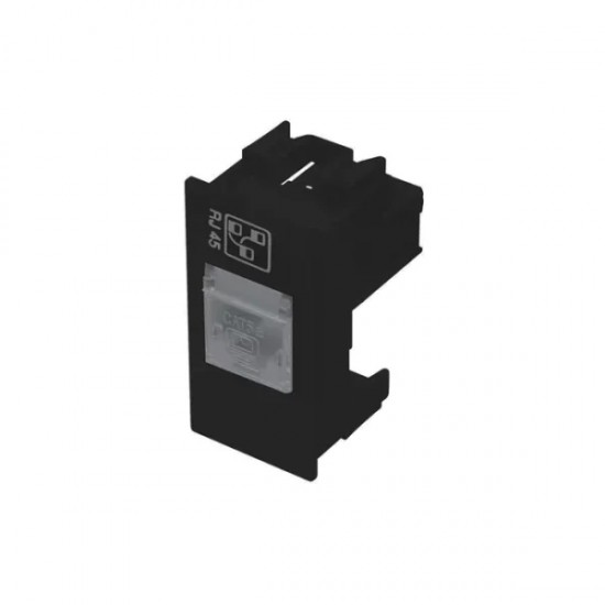 MODULO HABITAT BLACK 1 TOM RJ45 CAT6 8 VIAS 4041 PC 1