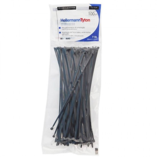 ABRACADEIRA HELLERMANN T 18L C/100 PTA  2,5 X 200 PCTE 1