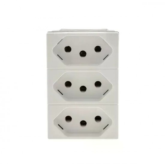 MODULO PIAL PLUS+ BCO 3 TOMADAS 615043BC 10A PC 1
