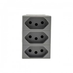 MODULO PIAL PLUS+ CZA 3 TOMADAS 615043CZ 10A PC 1