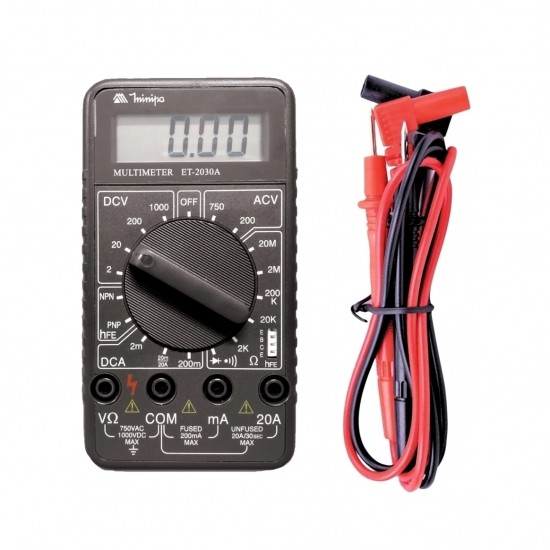 MULTIMETRO DIGITAL MINIPA 3 1/2D-20MOHMS ET-2030A PC 1